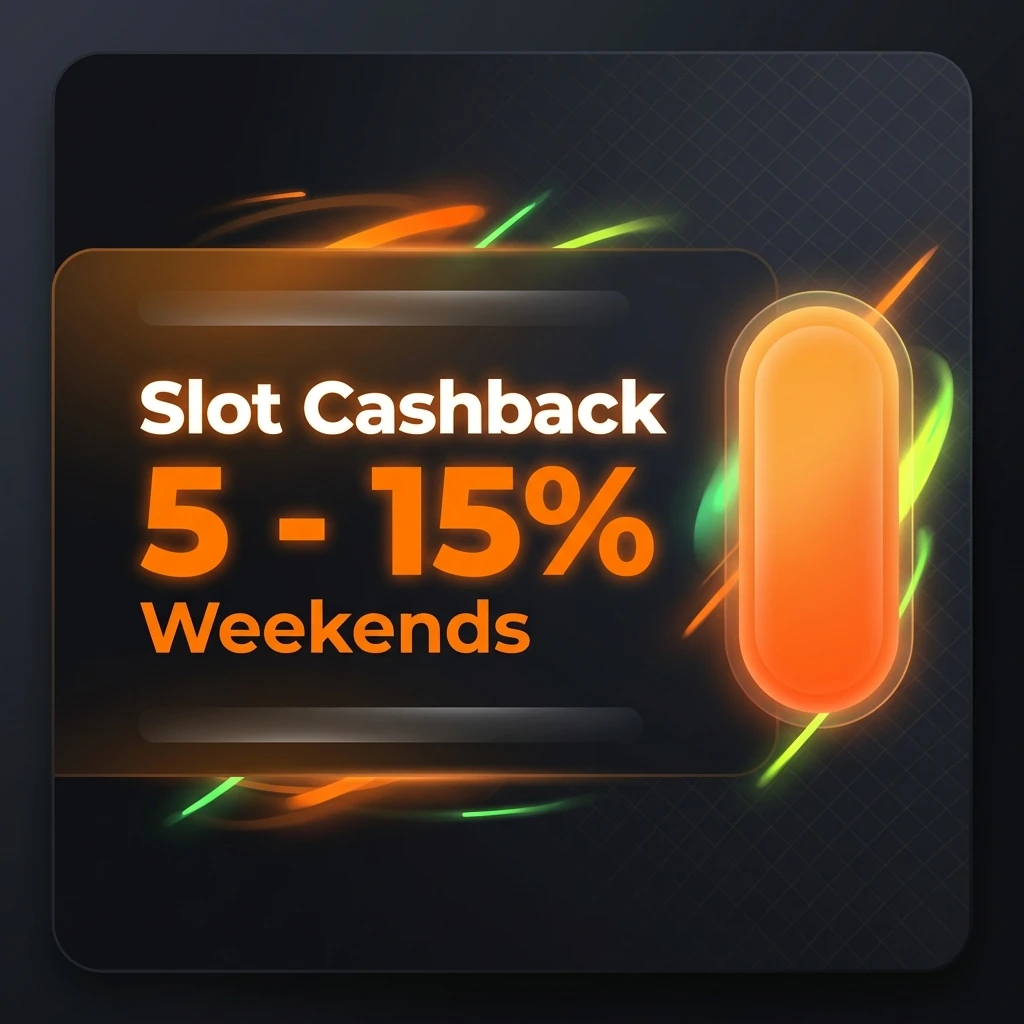 Slot Cashback 5 - 15% Weekends